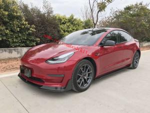 16-19 Tesla Model 3 front lip side skirts spoiler rear lip dry carbon fiber